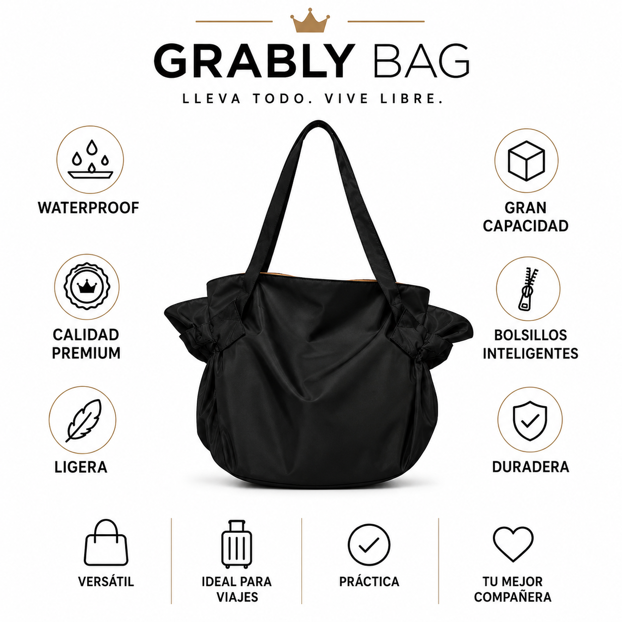 GRABLY BAG™ | Bolso Multifuncional — Lleva Todo, Ve a Todas Partes