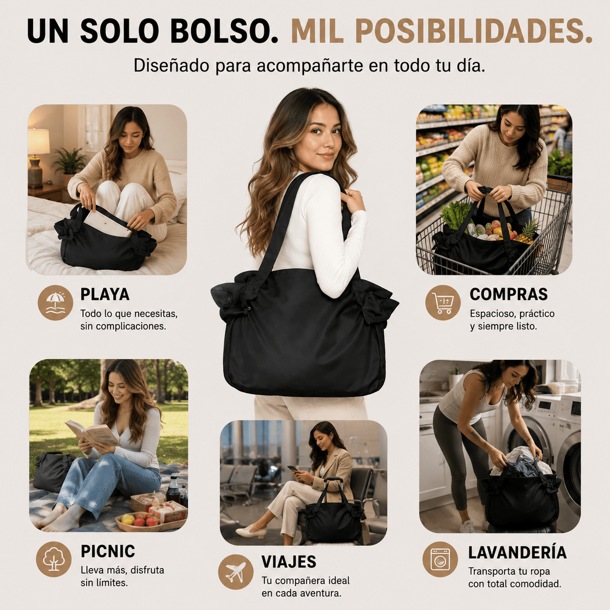 GRABLY BAG™ | Bolso Multifuncional — Lleva Todo al Instante