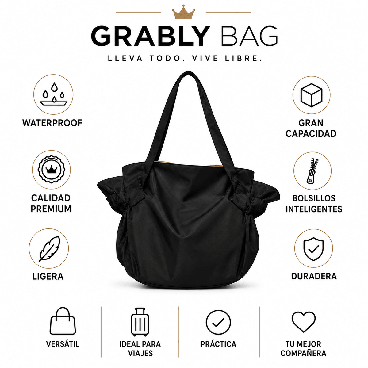 GRABLY BAG™ | Bolso Multifuncional — Lleva Todo al Instante